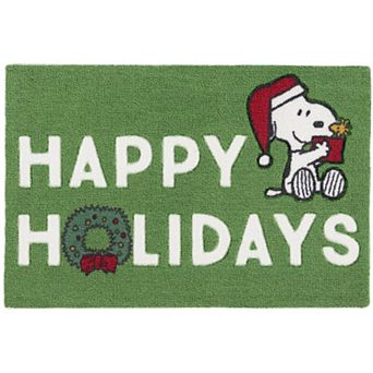 St. Nicholas Square® Peanuts Happy Holidays Rug