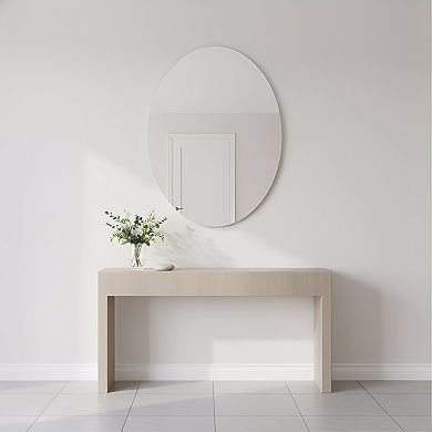 KSIZUIS 20"x28" Oval Frameless Beveled Mirror - Modern Decorative for Bathroom & Vanity