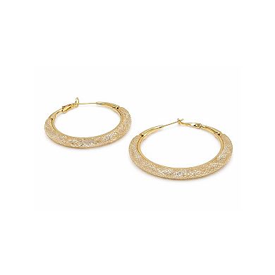AGP PARIS Textured Wide Hoop Earrings