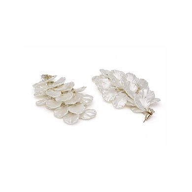AGP PARIS Crinkled Petal Cascade Statement Earrings