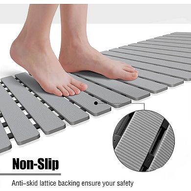 KSIZUIS Non-Slip Bathtub Mat with Suction Cups-27.5"x15.7"Soft,Eco-Friendly&Easy to Cut