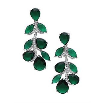 AGP PARIS Leaf Cluster Statement Drop Earrings