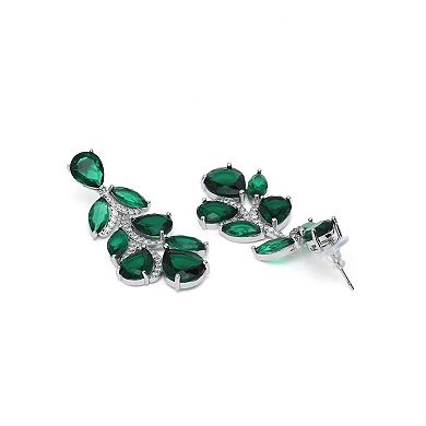 AGP PARIS Leaf Cluster Statement Drop Earrings