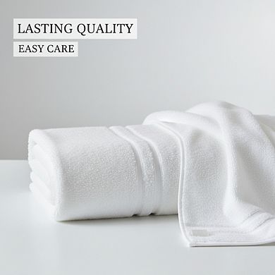 KSIZUIS 4-Pack Turkish Cotton Bath Towels-27"x54"White,Soft,Absorbent & Quick Drying for Daily Use