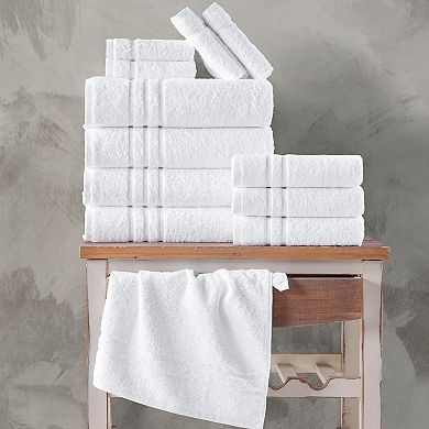 KSIZUIS 4-Pack Turkish Cotton Bath Towels-27"x54"White,Soft,Absorbent & Quick Drying for Daily Use