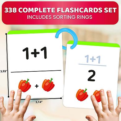 QUOKKA Math Flash Cards Set for Kids Ages 4-8 Addition & Subtraction & Multiplication