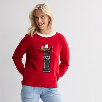 Women's Jollidays Coca-Cola Bottle Holiday Crewneck Sweater