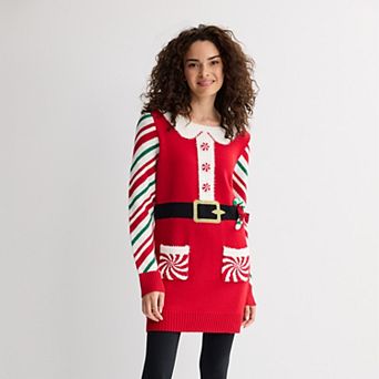 Women's Jollidays Holiday Long Sleeve Tunic Dress