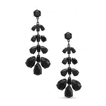 AGP PARIS Jet Cluster Chandelier Earrings