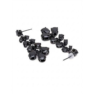 AGP PARIS Jet Cluster Chandelier Earrings