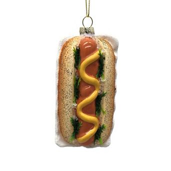 St. Nicholas Square® Glass Chicago Dog Christmas Ornament