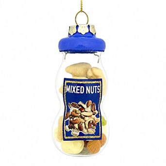 St. Nicholas Square® Glass Jar Mixed Nuts Christmas Ornament with Loop for Hanging