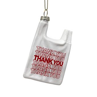 St. Nicholas Square® Thank You Glass Shopping Bag Christmas Ornament