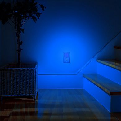 0.3Ws Square Integrated LED Light Sensor Plug in Night Light Bulb for Bedroom 2 Pack