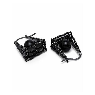 AGP PARIS Geometric Frame Drop Earrings