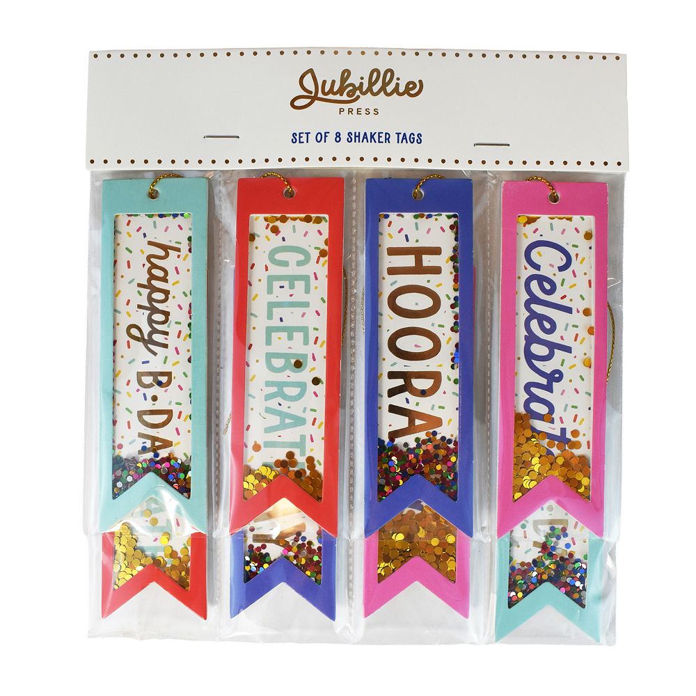 Enchante 8-Piece Shaker Celebration Gift Tags