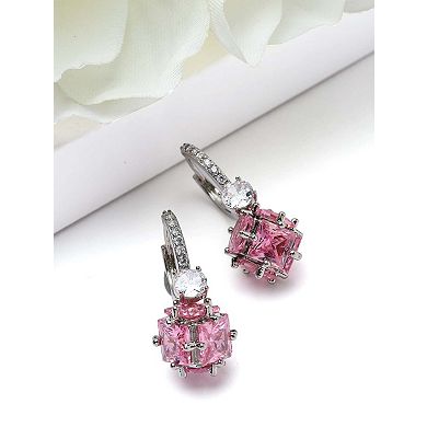 AGP PARIS Crystal Orb Hoop Earrings