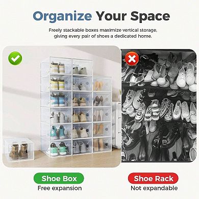 Stackable Shoe Storage Boxes: Save Space, Keep Shoes Organized