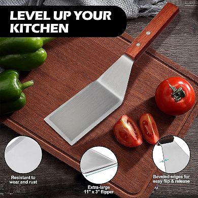 Stainless Steel Heavy Duty Spatula Turner 11.2"
