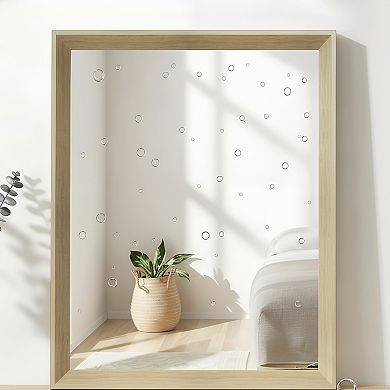 KSIZUIS Oak Wood Effect Framed Wall Mirror-16"x20"Rectangle with HD Tempered Glass, Rust-Resistant