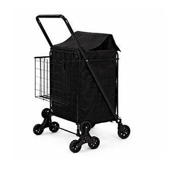 ANIXOL Collapsible Stair Climbing Cart with Wheels, Heavy Duty Utility Wagon