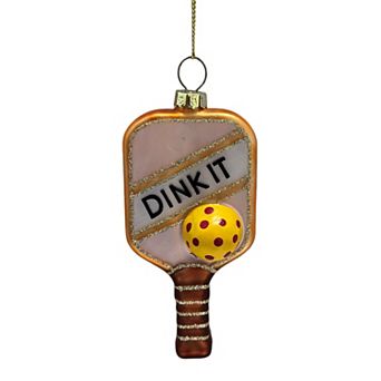 St. Nicholas Square® Glass Dink It Pickleball Paddle Christmas Ornament