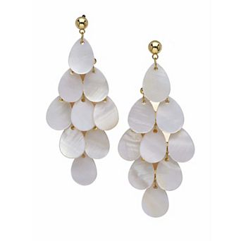 AGP PARIS Mother-of-Pearl Cascade Chandelier Earrings