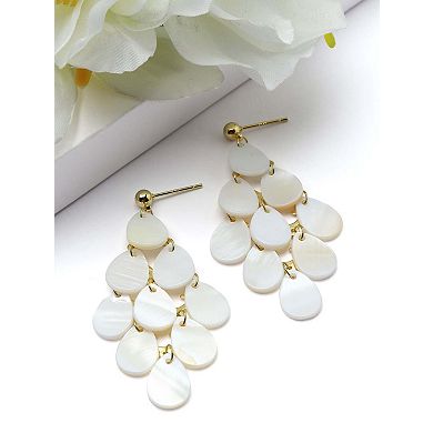 AGP PARIS Mother-of-Pearl Cascade Chandelier Earrings