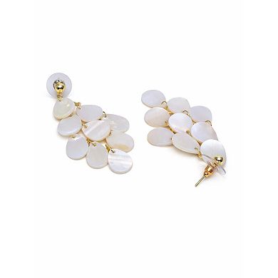AGP PARIS Mother-of-Pearl Cascade Chandelier Earrings