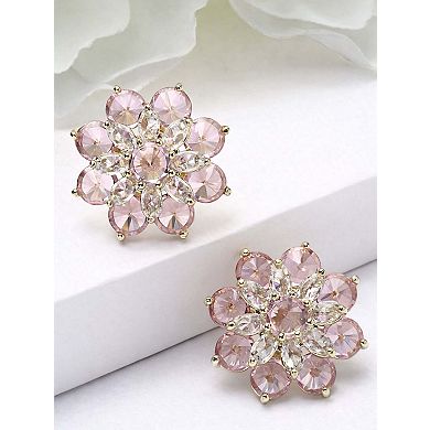 AGP PARIS Crystal Bloom Cluster Stud Earrings