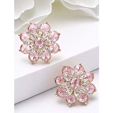 AGP PARIS Crystal Bloom Cluster Stud Earrings