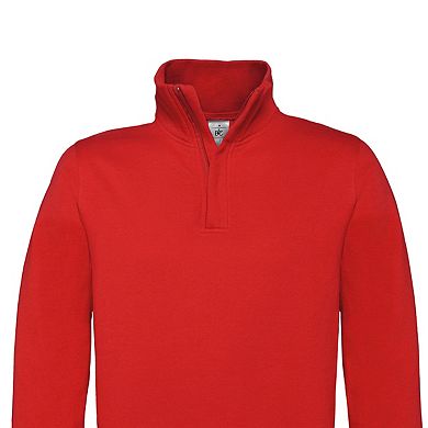 B&C Mens ID.004 Cotton Quarter Zip Sweatshirt