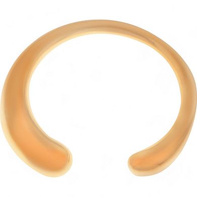 Women's Minimalist Adjustable Gold Tone Open Ring with Smooth Curved Design
