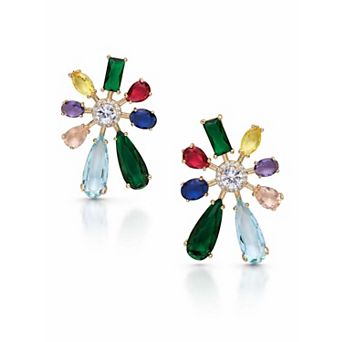 AGP PARIS Sunburst Multistone Stud Earrings
