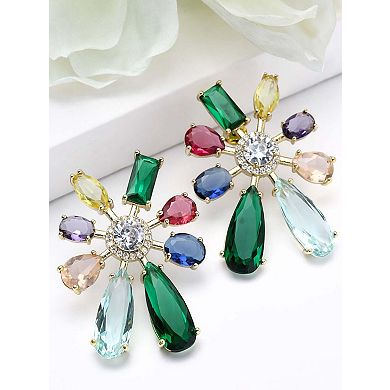 AGP PARIS Sunburst Multistone Stud Earrings