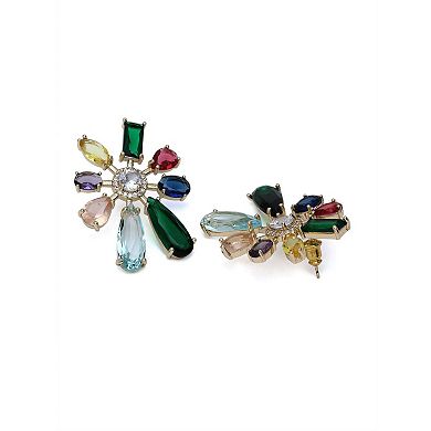AGP PARIS Sunburst Multistone Stud Earrings