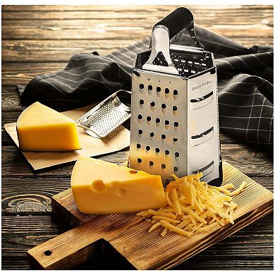 6 Sided Kitchen Cheese Grater & Shredder with Sharp Blades