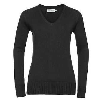 Russell Collection Womens/Ladies Marl V Neck Sweatshirt