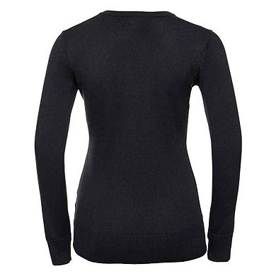 Russell Collection Womens/Ladies Marl V Neck Sweatshirt