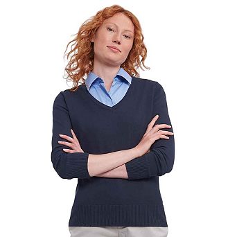Russell Collection Womens/Ladies Marl V Neck Sweatshirt