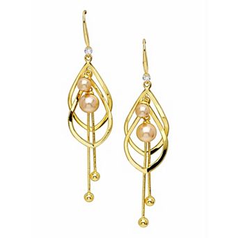 AGP PARIS Pearl Cage Tassel Drop Earrings