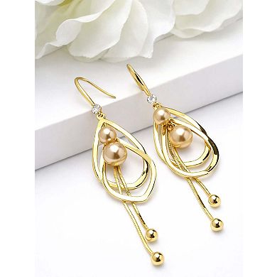 AGP PARIS Pearl Cage Tassel Drop Earrings