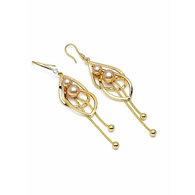 AGP PARIS Pearl Cage Tassel Drop Earrings