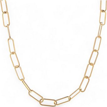 Women's Modern Paperclip Chain Fashion Necklace with Large Links