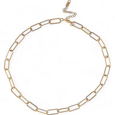 Women's Modern Paperclip Chain Fashion Necklace with Large Links