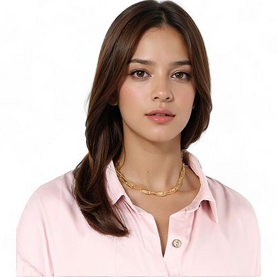 Women's Modern Paperclip Chain Fashion Necklace with Large Links