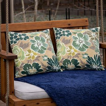 2 Pack 18x18 Outdoor Throw Pillows Waterproof Fade-Resistant for Patio Garden Poolside Furniture