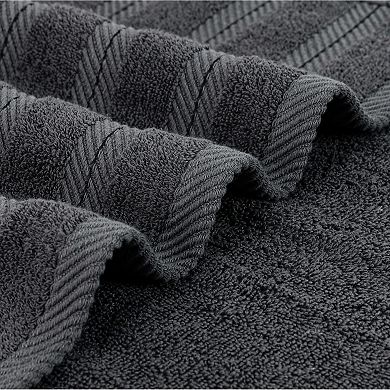 KSIZUIS 4-Pack 30"x60" 100% Ring Spun Cotton Bath Towels-Grey,Lightweight,Absorbent&Quick Drying