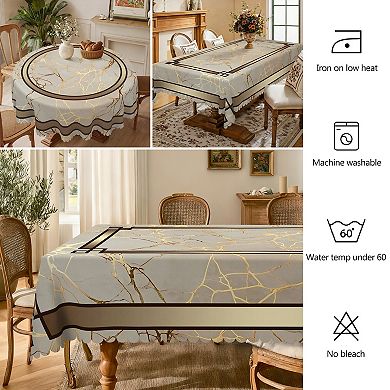 Washable Tablecloth, Checkered Table Cover for Party Picnic Dinner Decor