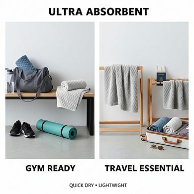 KSIZUIS 4-Pack 27"x55" Microfiber Bath Towels-Absorbent,Quick Drying,Soft for Gym & Spa